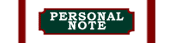 Personal Note